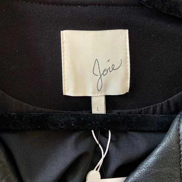 NEW Joie Iridessa Mixed Media Leather Moto Jacket - Picture 4 of 7